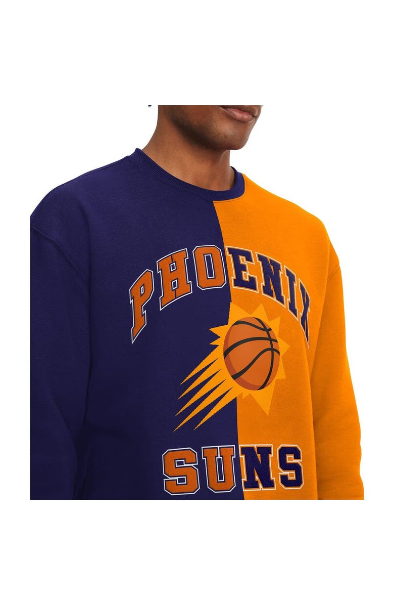 TOMMY JEANS Men's Tommy Jeans Purple/Orange Phoenix Suns Keith Split Pullover Sweatshirt, Alternate, color, Purple