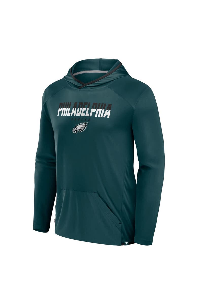 FANATICS Men's Fanatics Midnight Green Philadelphia Eagles Transitional Defender Hoodie Long Sleeve T-Shirt, Alternate, color, 