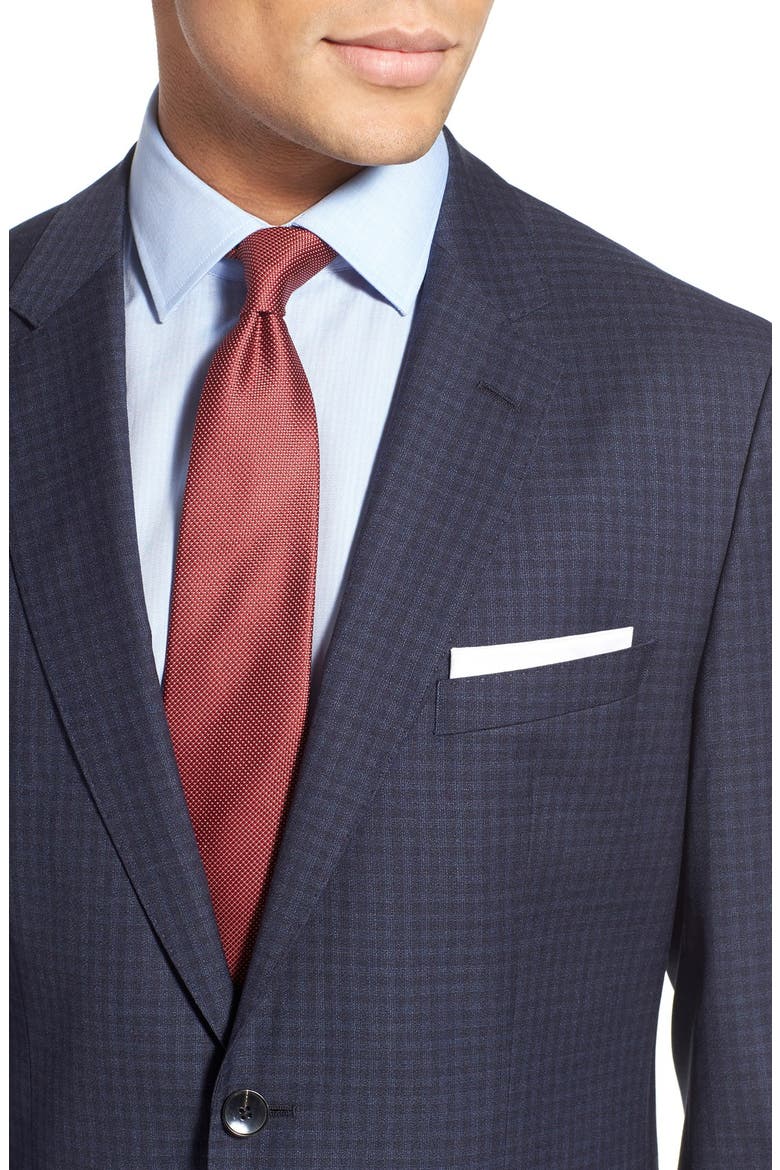'Johnstons/Lenon' Trim Fit Check Wool Suit, Alternate, color, BLUE