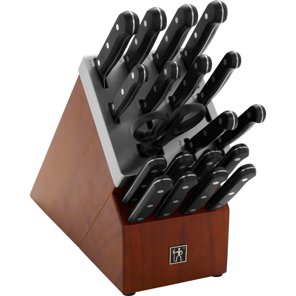 Henckels Cutlery Solution 20-piece Self Sharpening Knife Block Set In Black