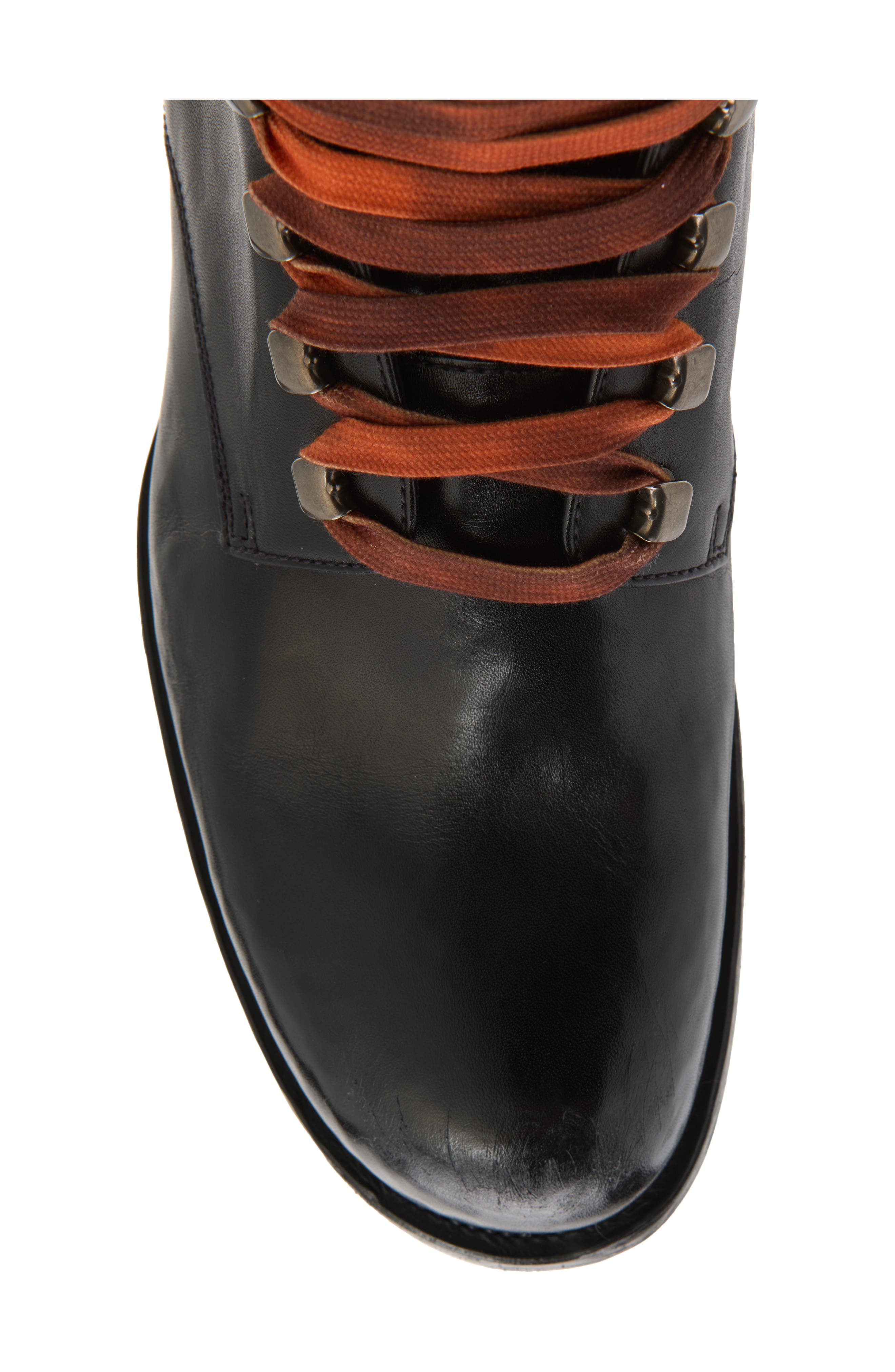 Leather Combat Boot, Alternate, color, NERO
