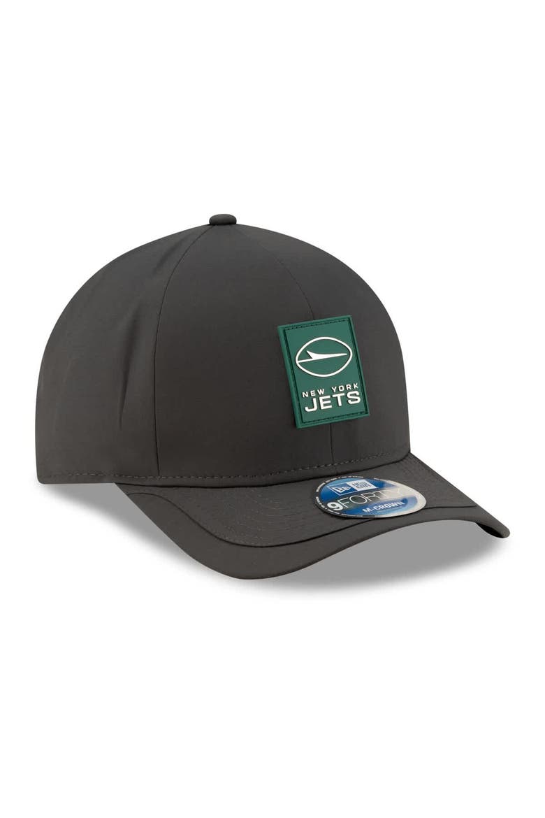 Men's New Era Charcoal New York Jets 2025 Sideline Cold Weather 9FORTY M-Crown Adjustable Hat, Alternate, color, Charcoal