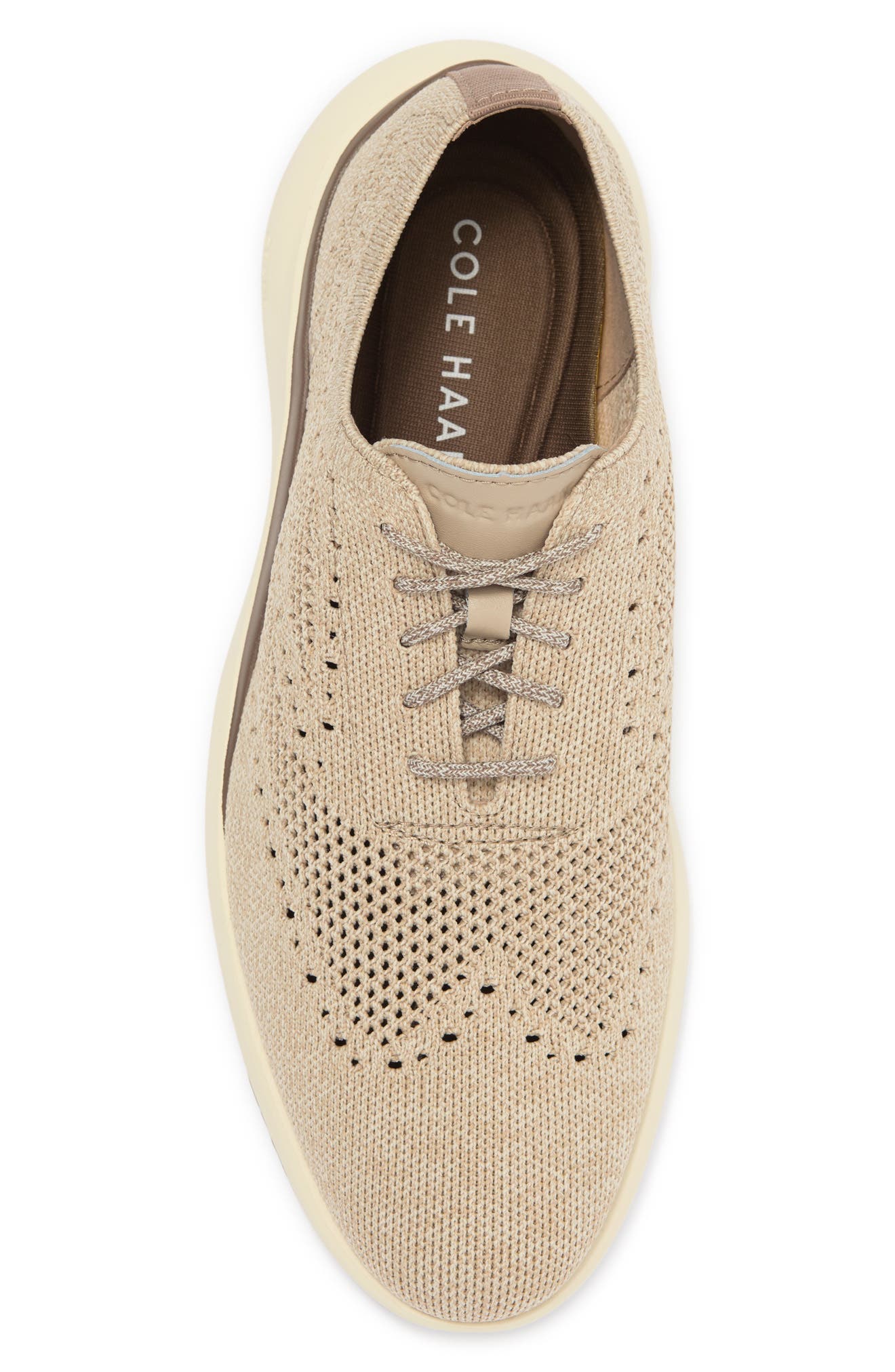 Grand Troy Knit Oxford Shoe, Alternate, color, CH MORTAR TWISTED KNIT/ IVORY