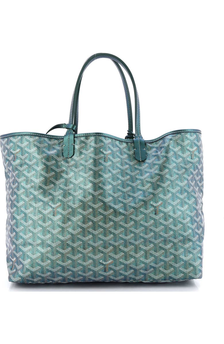 Pre-Owned Goyard Saint Louis Tote Iridescent Coated Canvas PM, Alternate, color, Green