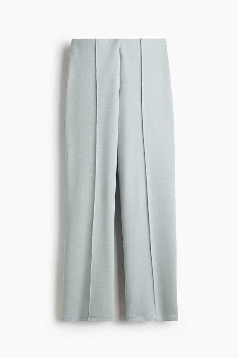 Crease-front Jersey Pants, Alternate, color, Light dusty turquoise