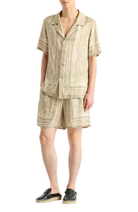 Printed Foulard pyjama shirt