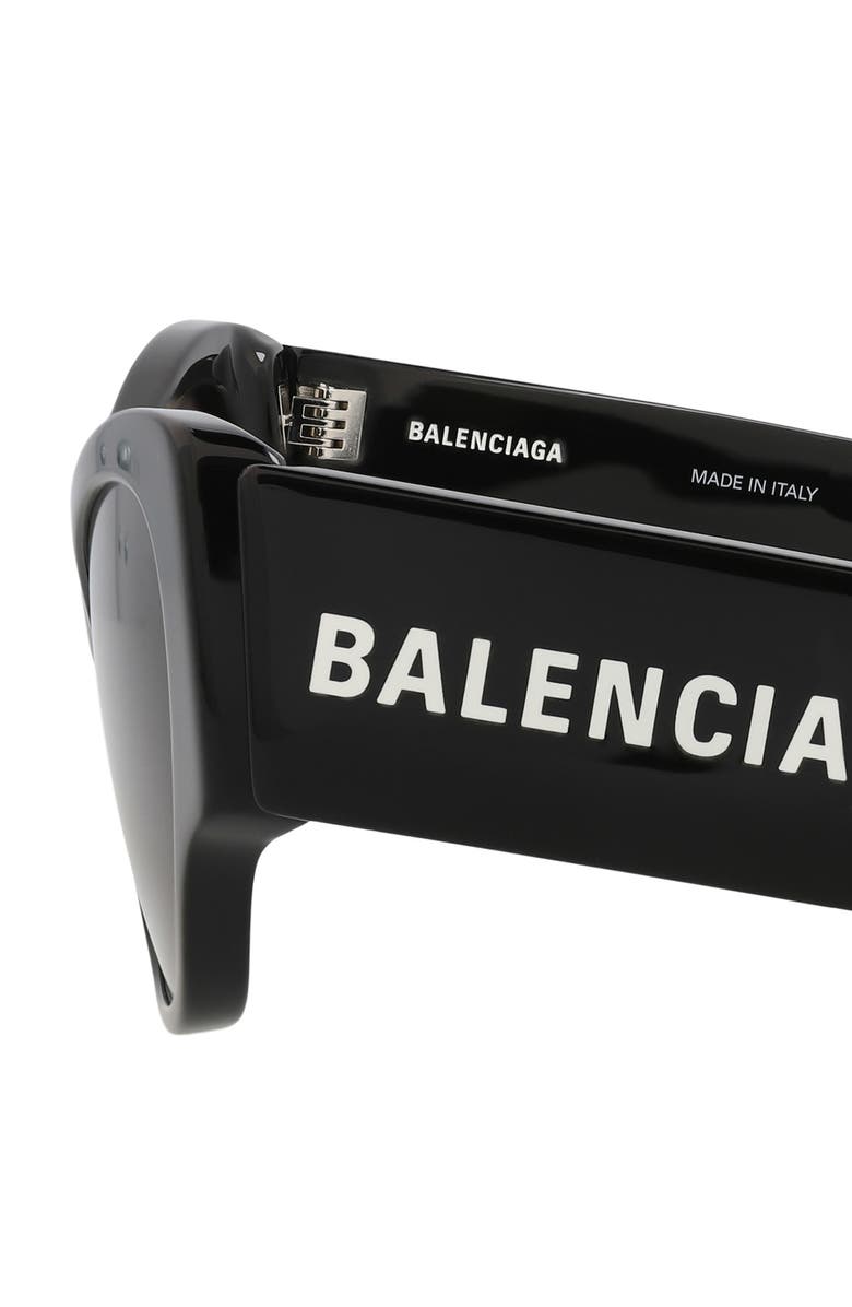 Balenciaga 58mm Cat Eye Sunglasses, Alternate, color, Black Black Grey