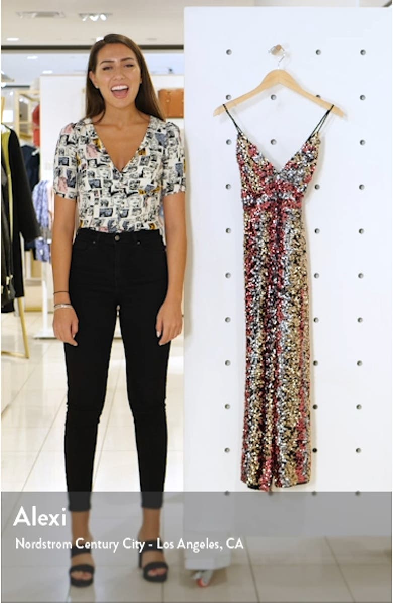 Goldie Sequin Stripe Jumpsuit, sales video thumbnail