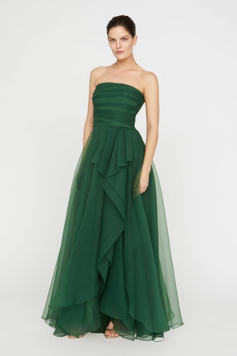 Teresa Strapless Draped Gown