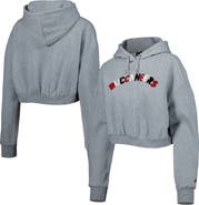 THE WILD COLLECTIVE Women's The Wild Collective Gray Tampa Bay Buccaneers Cropped Pullover Hoodie