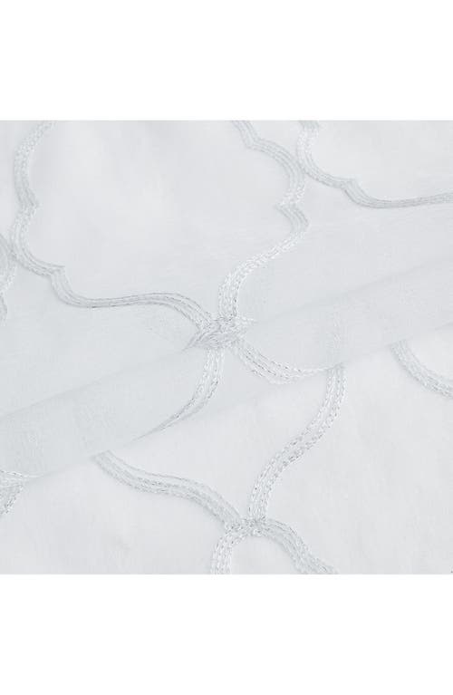 Dainty Home Set Of 4 Print Sheer Curtain Panels In White