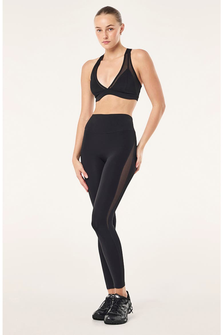 All Out Mesh Sports Bra, Alternate, color, BLACK