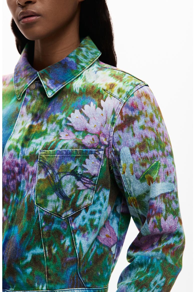 Floral Trucker Jacket, Alternate, color, MEDIUM BLUE