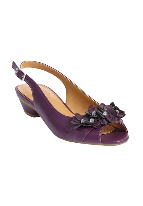 The Rider Leather-Like Slingback (Wide Widths Available)