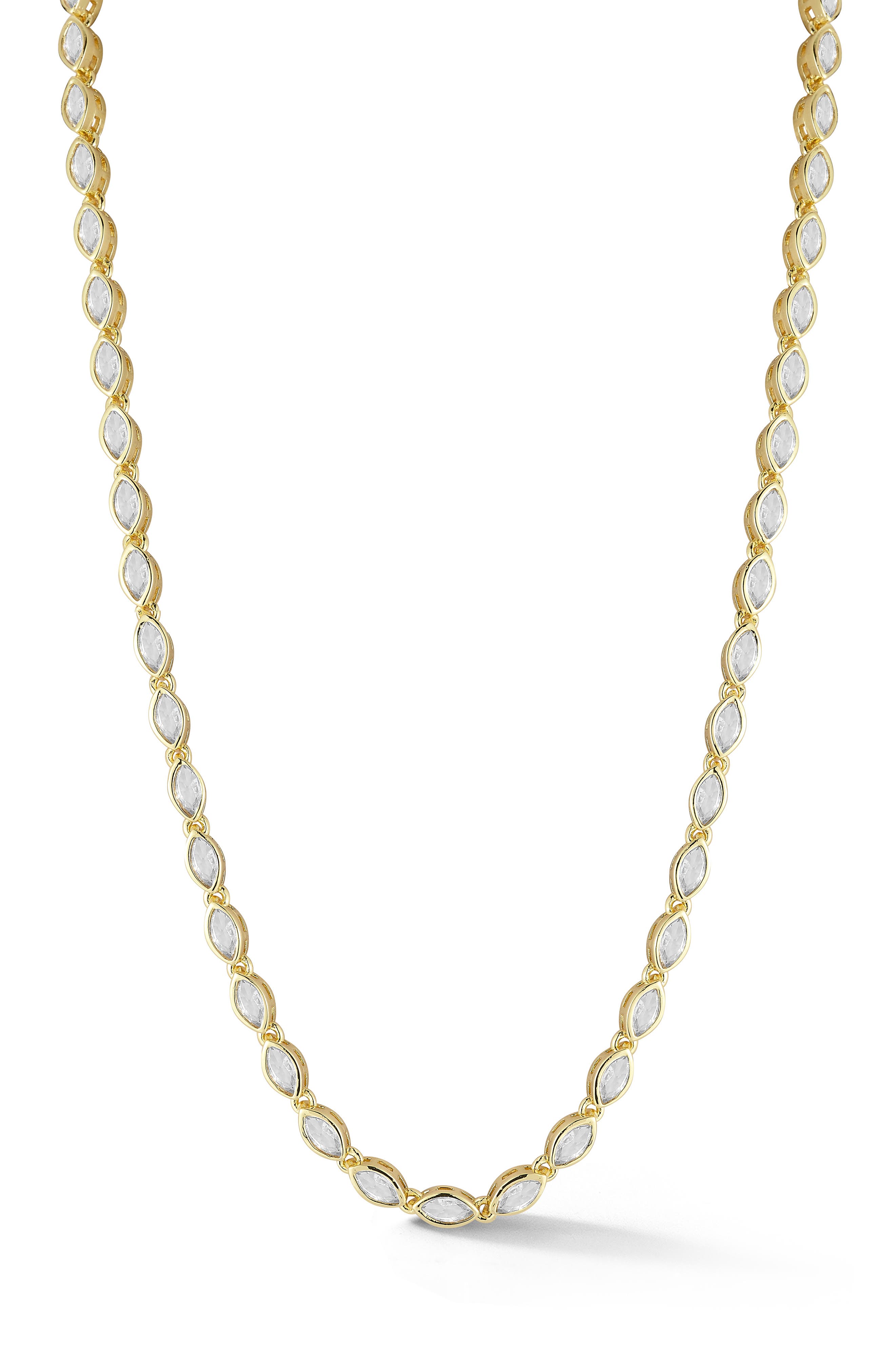 Marquise Cubic Zirconia Tennis Necklace