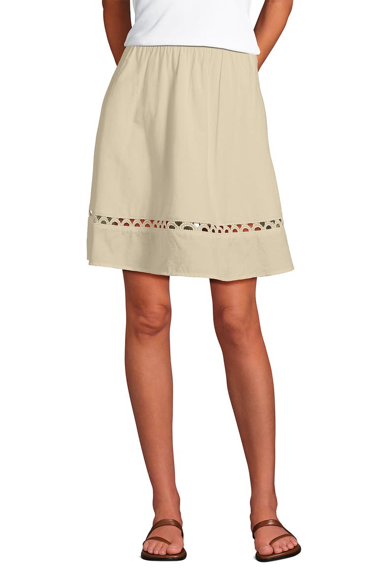 Voile Ladder Trim Mini Skirt, Main, color, Dried Bamboo