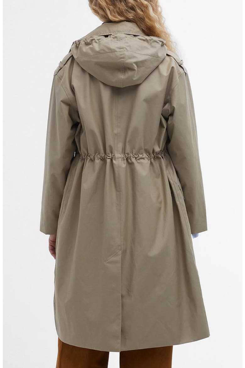 Fearne Waterproof Jacket with Removable Hood, Alternate, color, LIGHT TRENCH/ SKY DRESS TARTAN