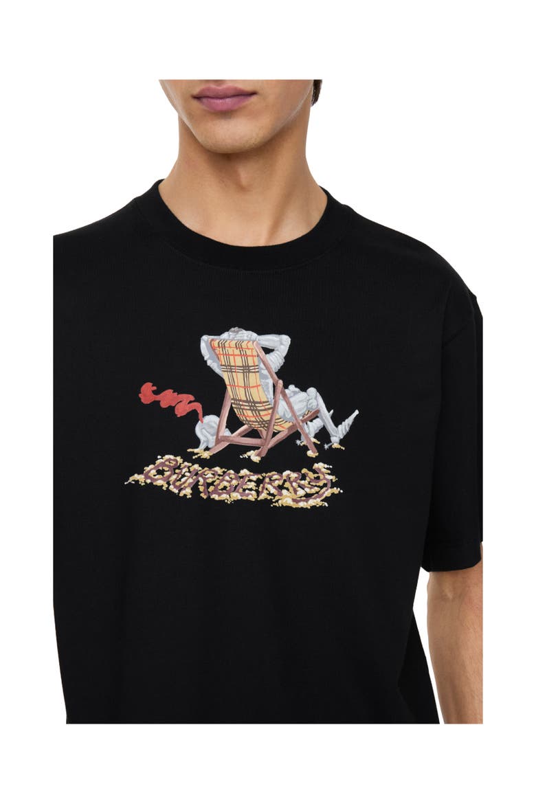 Beach Knight Cotton T-shirt, Alternate, color, Black