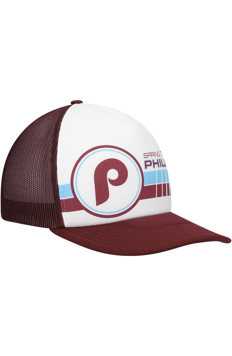 '47 Men's '47  White/Maroon Philadelphia Phillies 2024 Spring Training Foam Trucker Adjustable Hat, Alternate, color, 