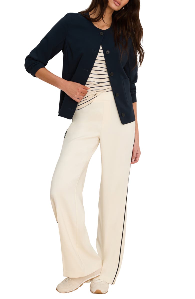 NIC+ZOE Collarless Jacket, Alternate, color, Dark Indigo