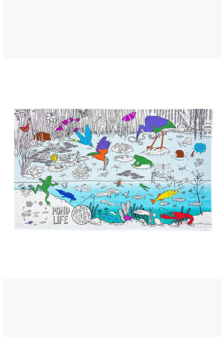 Nature & Wildlife Pond Adventure Tablecloth, Alternate, color, Pond Adventure