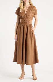 Parker The Noa Faux Suede Midi Dress