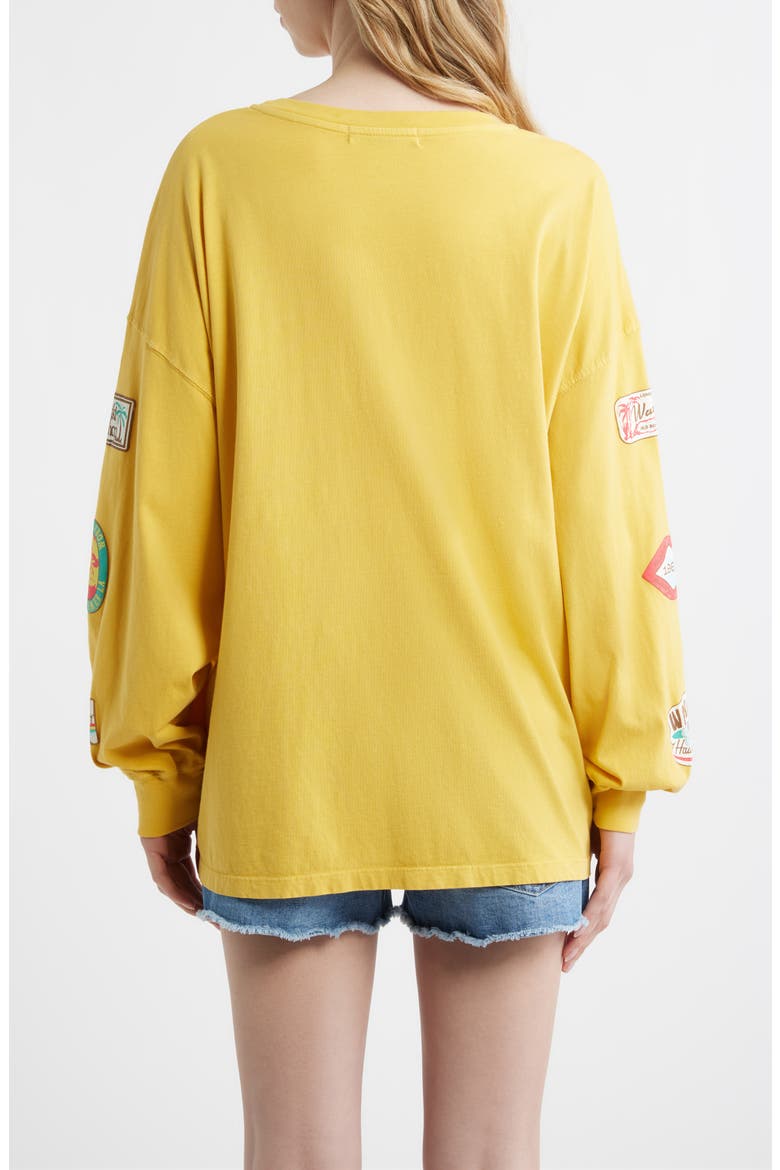 Surf Patches Long Sleeve Graphic T-Shirt, Alternate, color, YELLOW HONEY