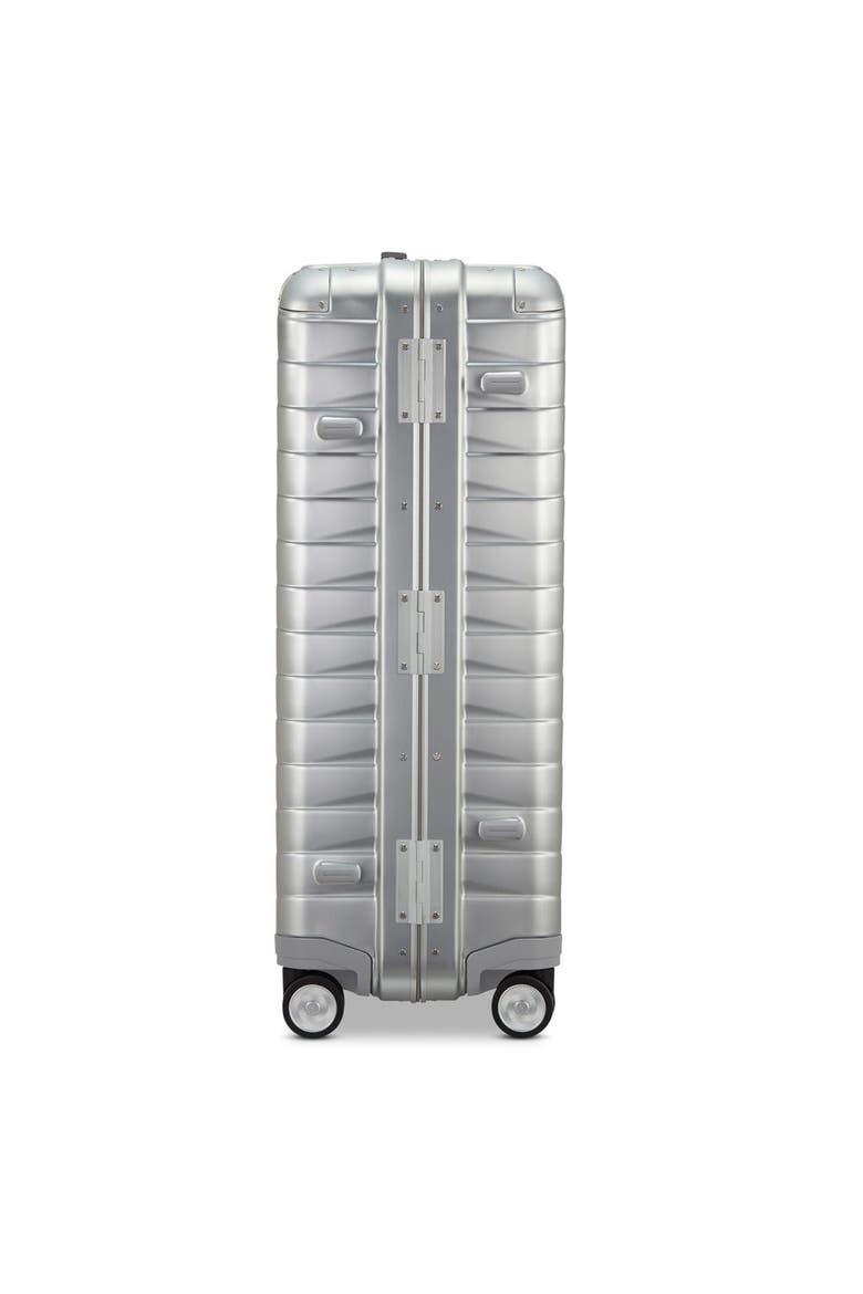 Proxis Aluminum Hardside 29" Large Checked Spinner Luggage, Alternate, color, Aluminum Silver