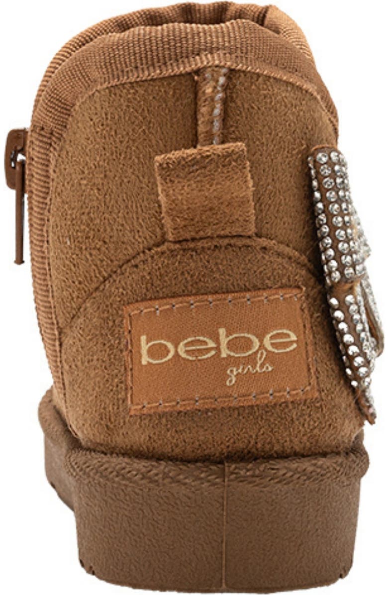 bebe Kids' Bow Embellished Winter Boot, Alternate, color, Cognac