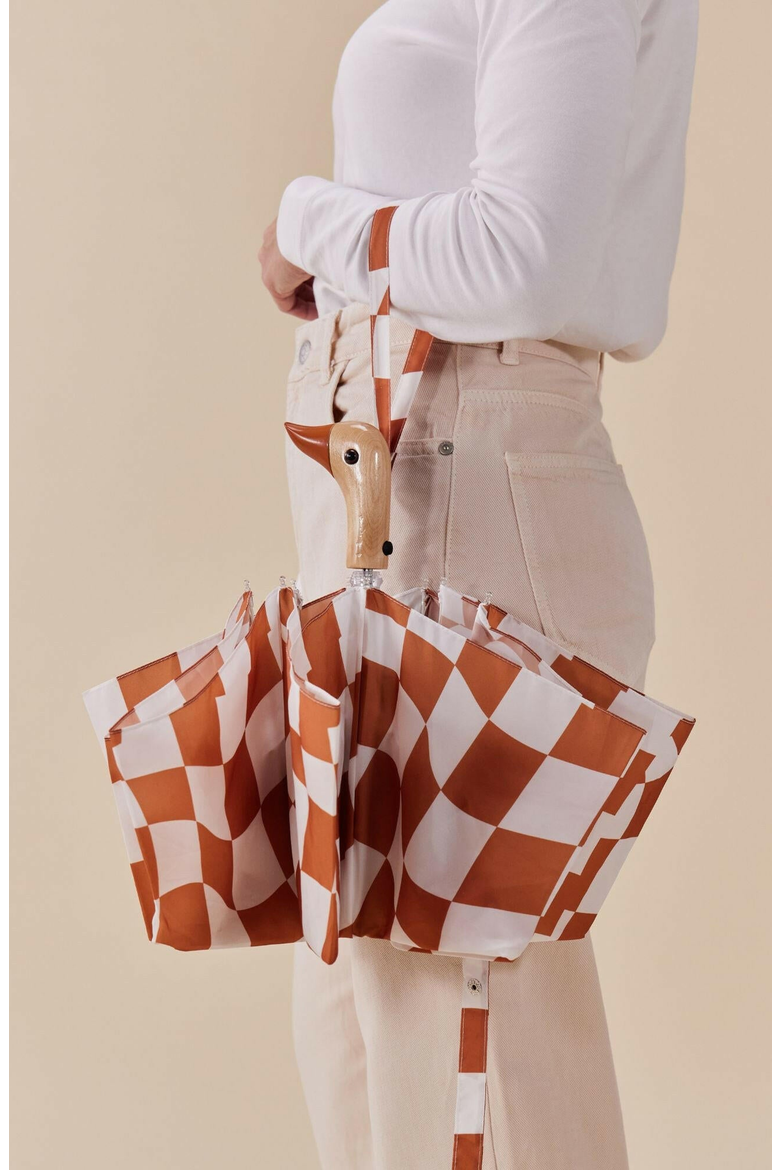 Eco-Friendly Compact Duck Umbrella, Alternate, color, Peanut Butter