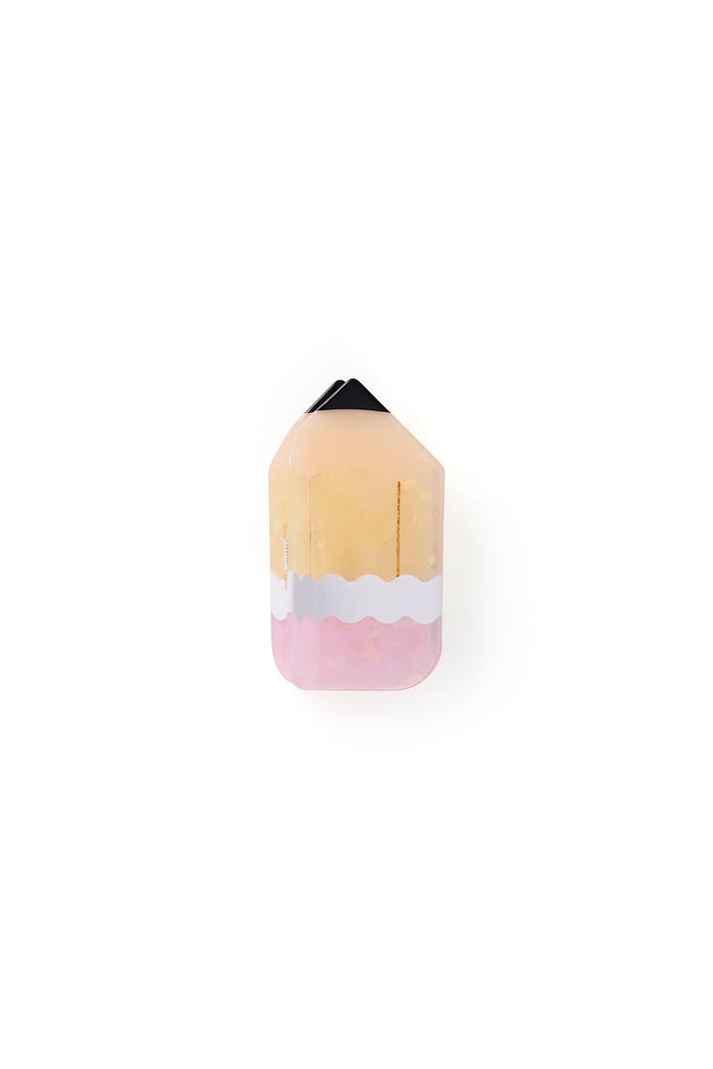 Best in Class Pencil Novelty Hair Claw Clip - Pearlized Glossy Pencil-Shaped Hair Accessory for Students and Teachers, 2.25x3.75 Inch, Main, color, Multicolor