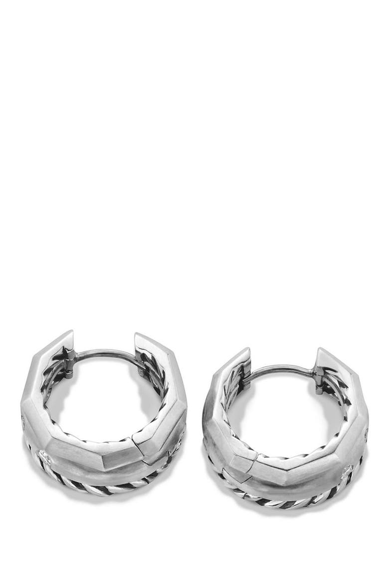 Stax Diamond Hoop Earrings, Alternate, color, SILVER