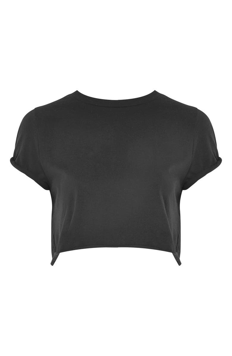 Topshop Roll Crop Tee, Alternate, color, 