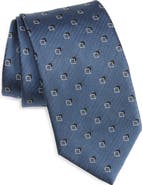Brioni Geometric Herringbone Silk Tie