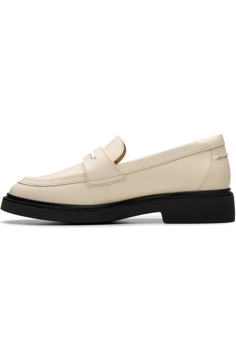 Clarks<sup>®</sup> Splend Edge Penny Loafer, Alternate, color, Cream Leather