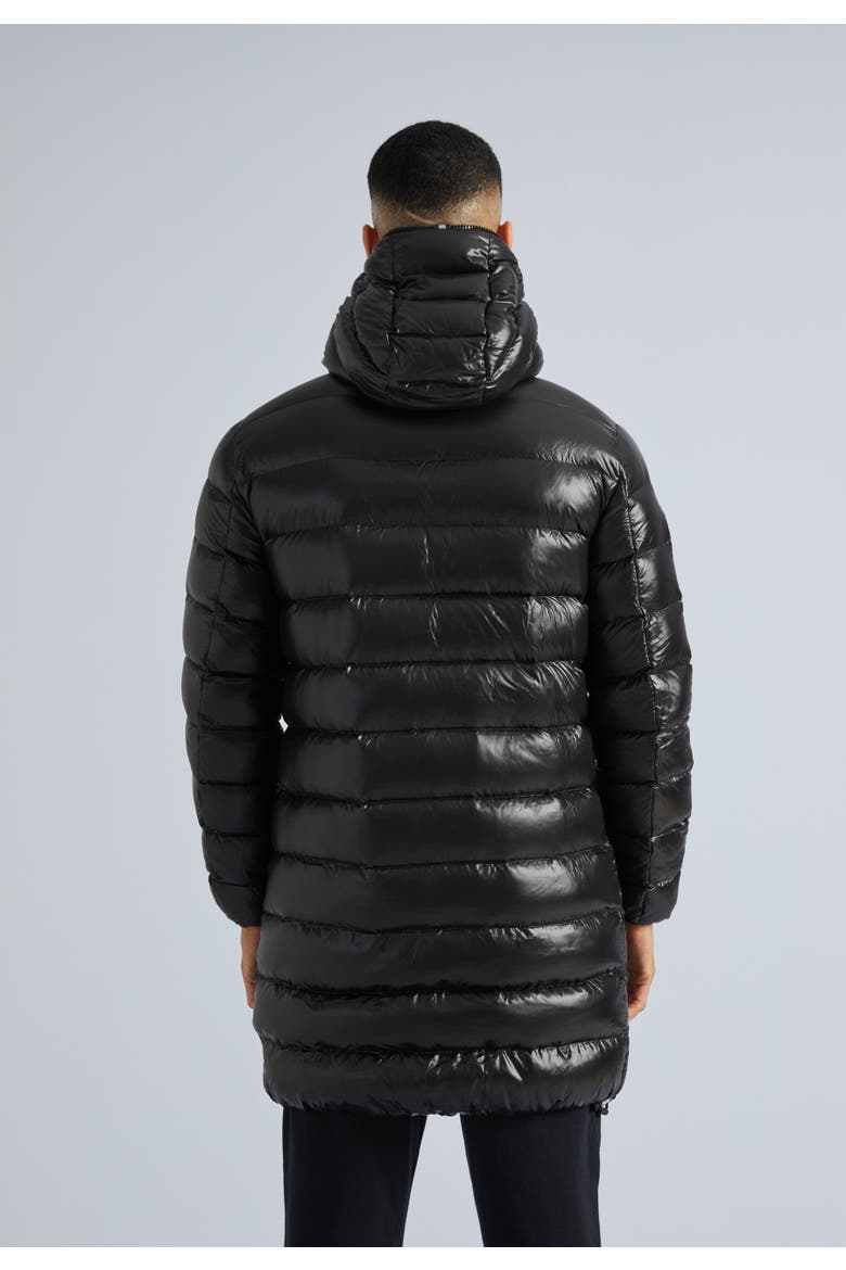 Down-Fill Hooded Coat, Alternate, color, Black