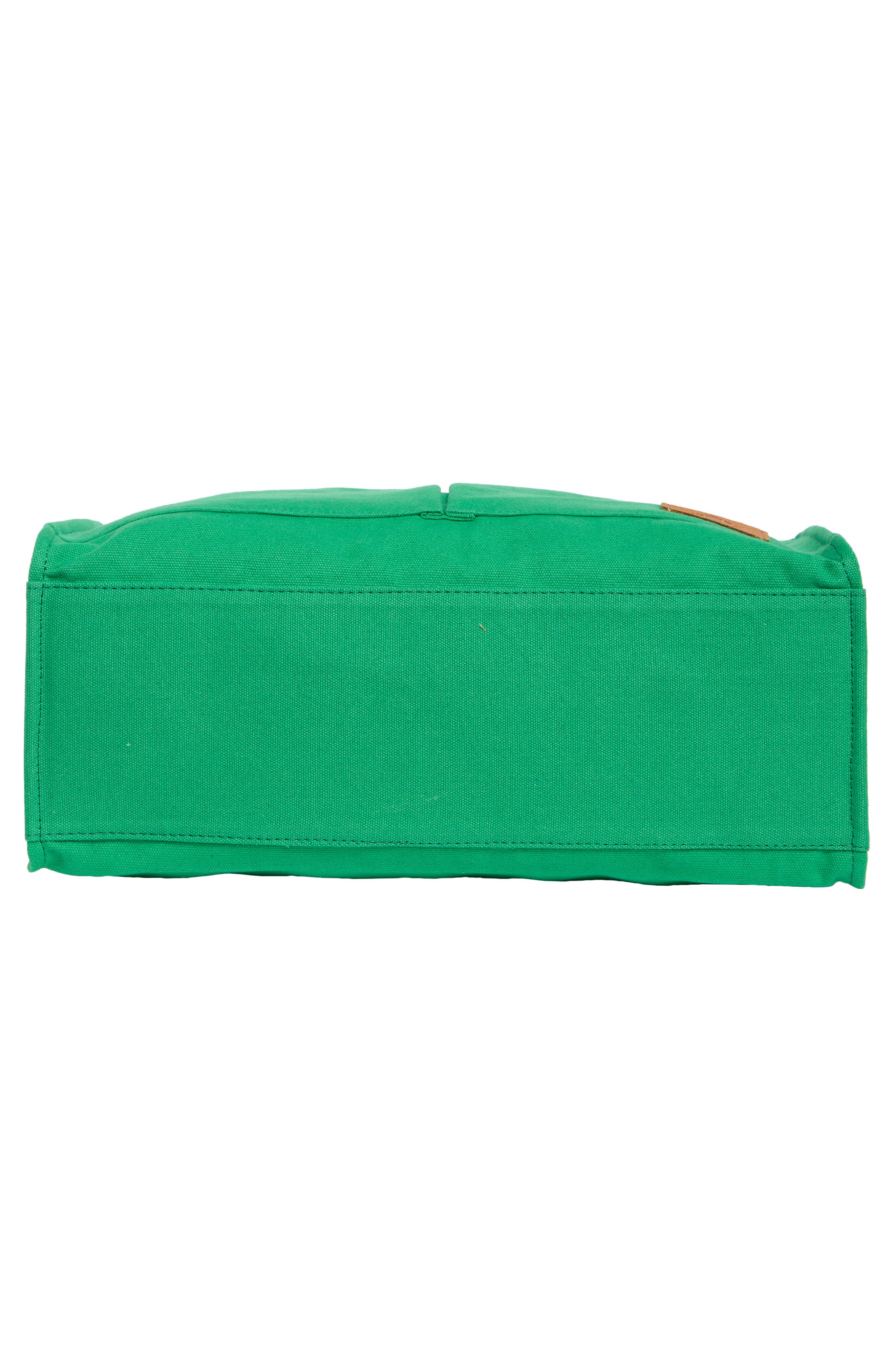 New Amsterdam Leatherworks Multi Compartment Canvas Tote Bag, Alternate, color, Kelly/ Kelly