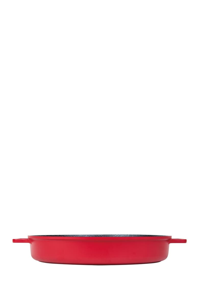 MASTERPAN Red Stovetop Oven Grill 12" Pan with Heat-in Steam-Out Lid, Alternate, color, 