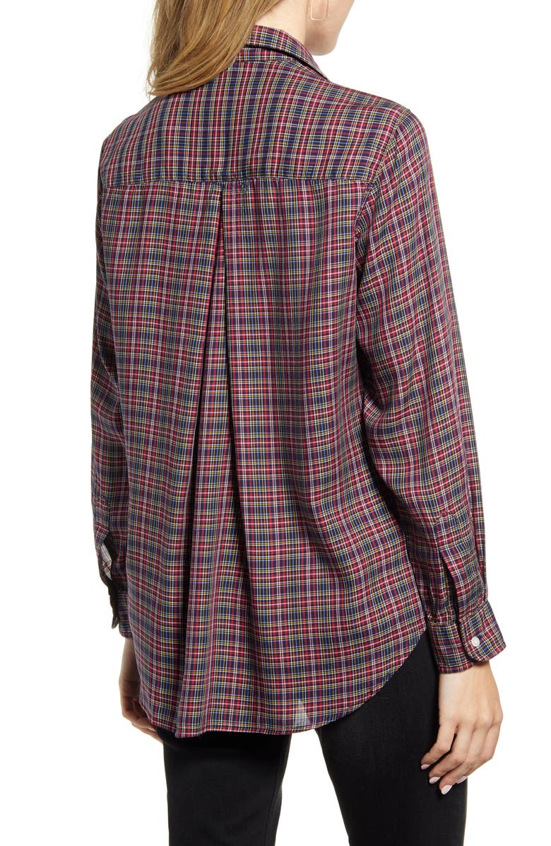 Grayson The Hero Plaid Liquid Lyocell Shirt, Alternate, color, 