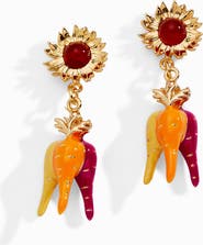 Alex and Ani Farmers' Market Sunflower & Rainbow Carrot Drop Earrings