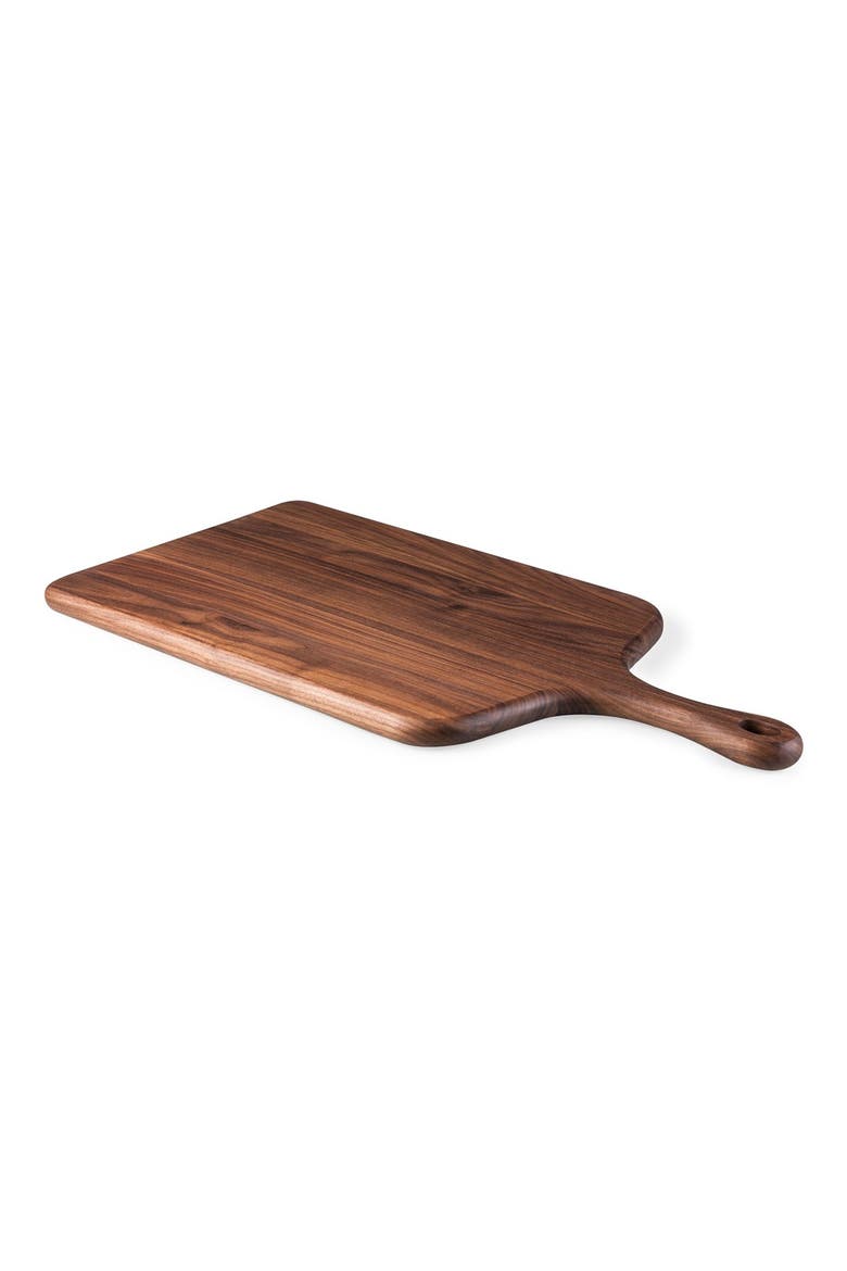 'Horizon' Paddle Wood Cutting Board, Main, color, BLACK