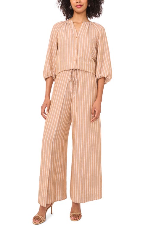 Halogen ® High Waist Crinkle Wrap Pants In Brown