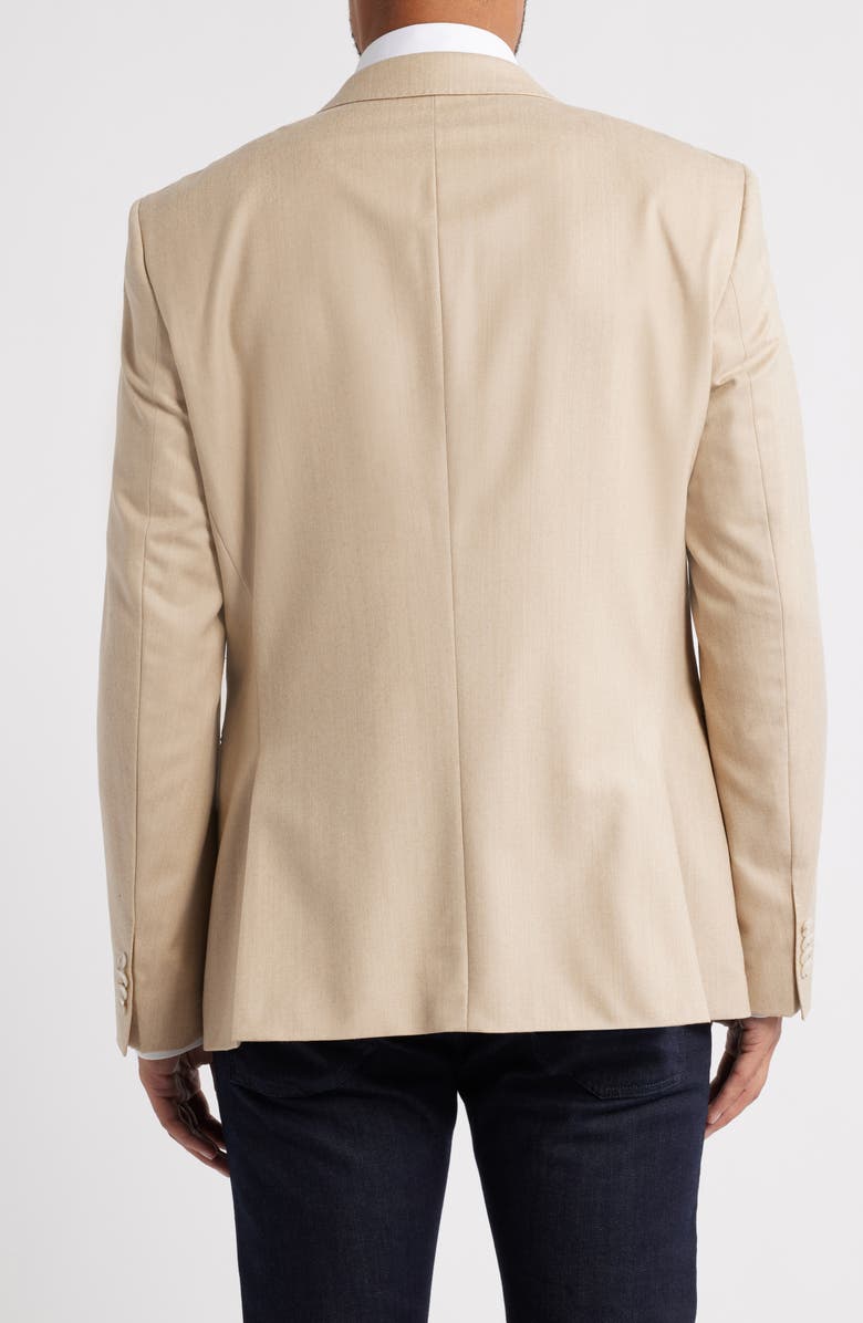 BOSS Huge Trim Fit Wool Mélange Sport Coat, Alternate, color, Light Beige