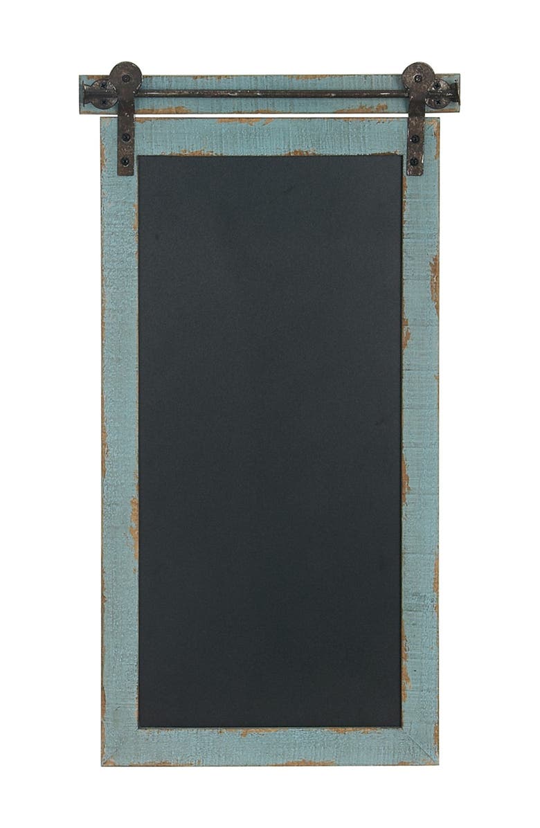 SONOMA SAGE HOME Blue Sign Wall Decor with Chalkboard, Main, color, 