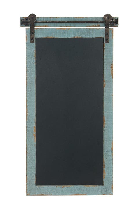 Blue Sign Wall Decor with Chalkboard