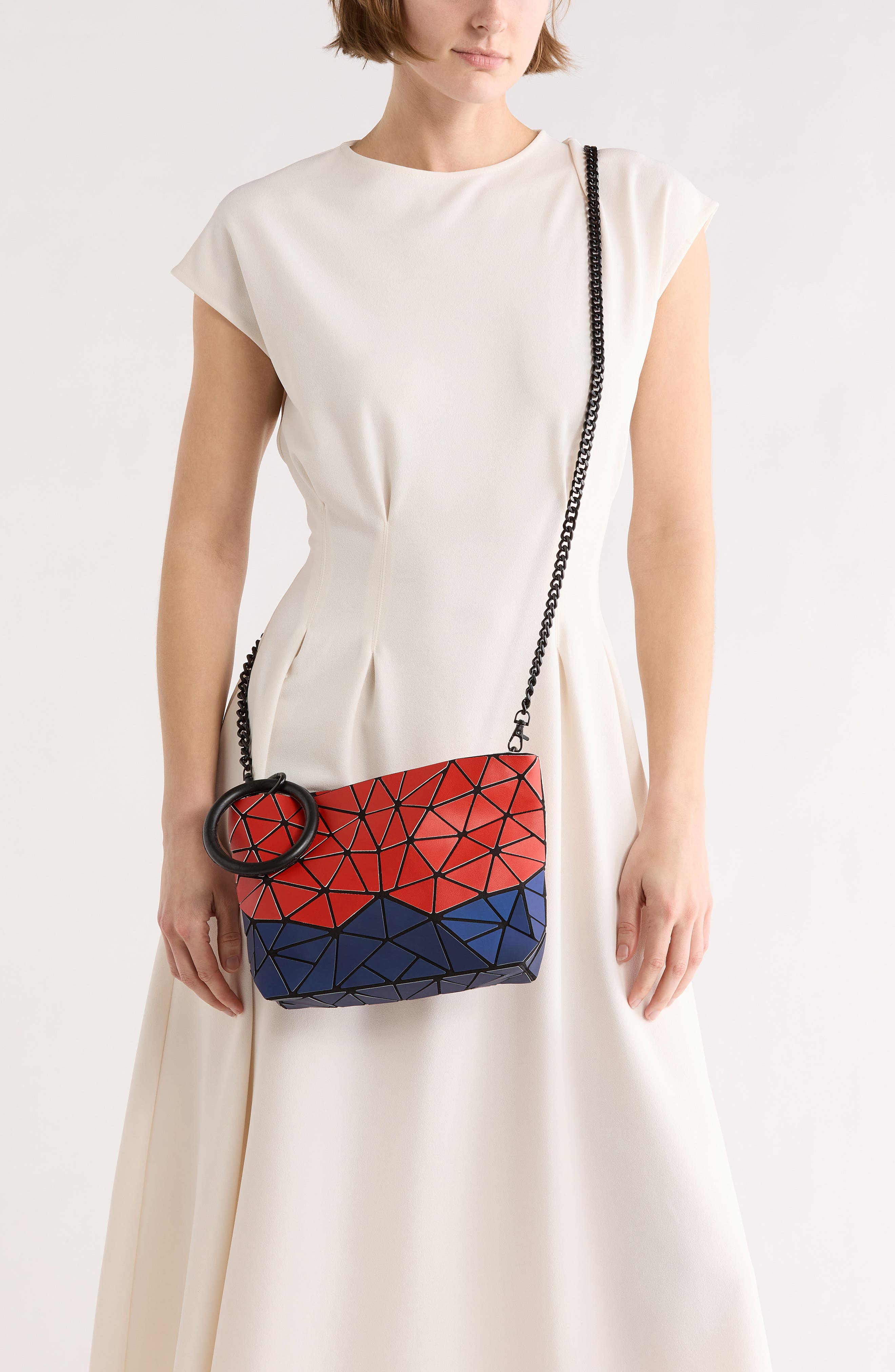 PATRIZIA LUCA Geometric Crossbody Bag, Alternate, color, Matte Red/Blue