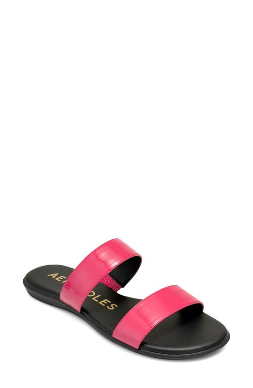 Aerosoles Concetta Two-Strap Sandal in Magenta Fx Crinkle Patent at Nordstrom, Size 6.5