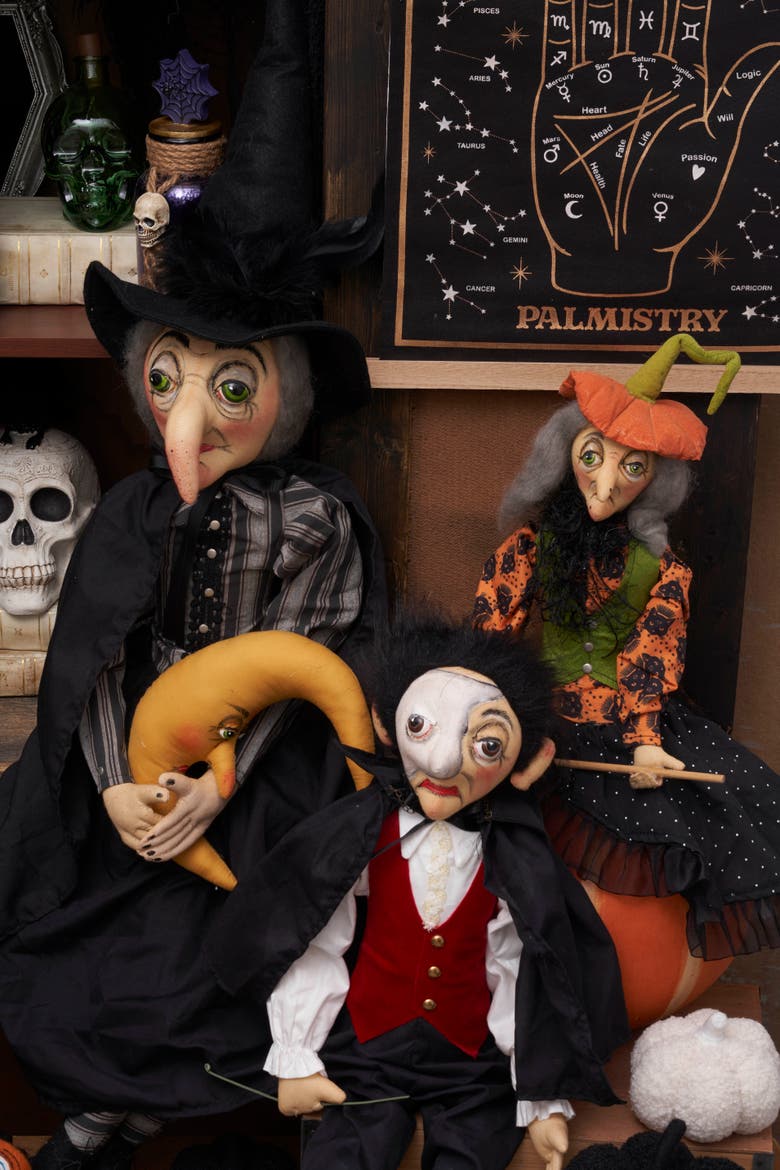 Viviana Witch Joe Spencer Gathered Traditions Halloween Figurine 40", Alternate, color, Black