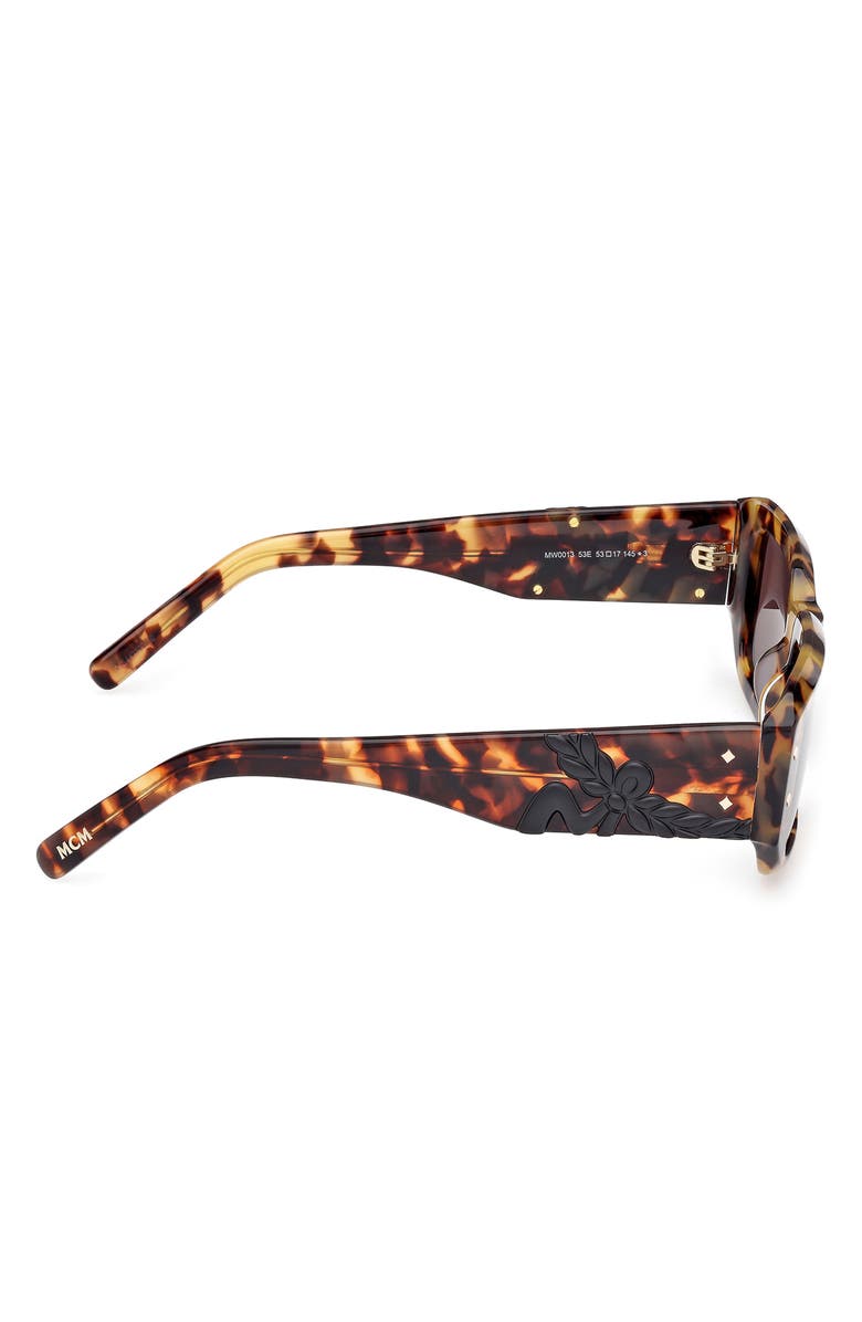 MCM 53mm Rectangular Sunglasses, Alternate, color, Blonde Havana / Brown