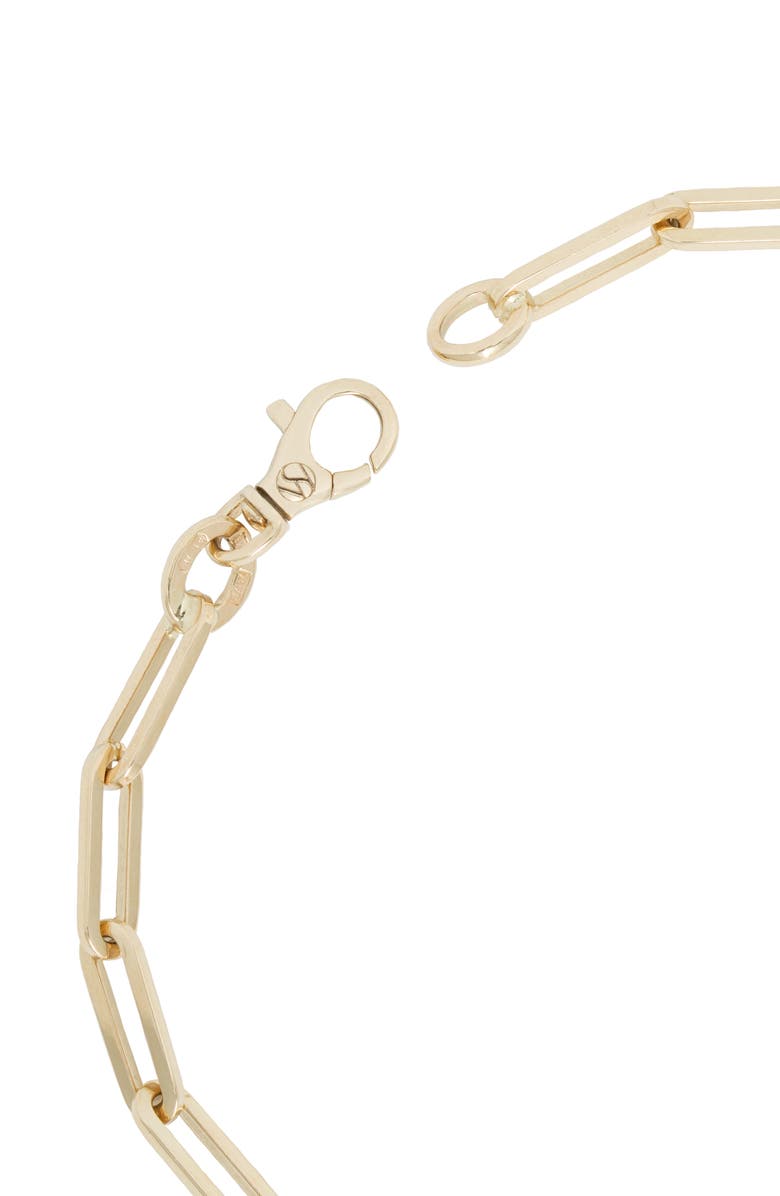 Stephanie Windsor Men's 14K Gold Paper Clip Chain Bracelet, Alternate, color, 